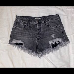 Black Jean Shorts